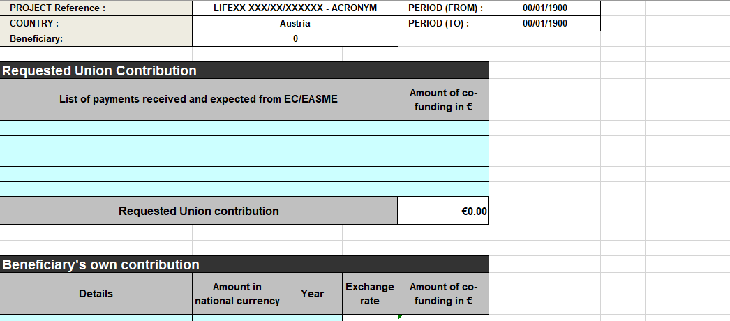 How to complete the Funding sheet in a Life Project?