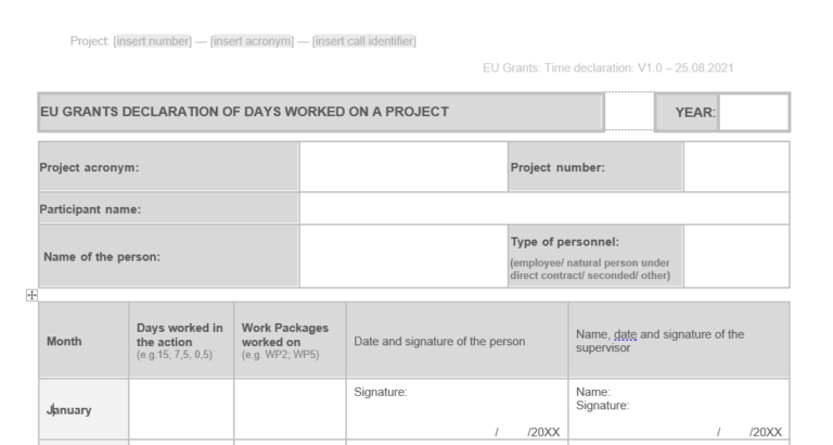 Read more about the article Where can I find the time sheet template for Horizon Europe?